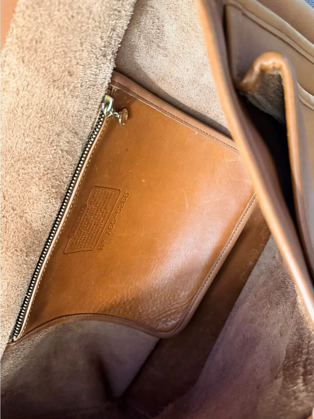 Vintage Coach Beekman 5266 Briefcase British Tan Glove Tanned Leather USA 1996